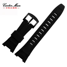 Высококачественный ремешок для часов черный специальный для CASIO PRG-110Y/PRW-1300Y силиконовый ремешок для часов