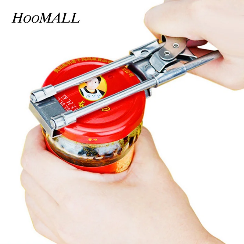 

Multifunction Side Cut Stainless Steel Manual Cap Jar Bottle Opener Kitchen Gadget Easy Can Opener Adjustable Can Opener