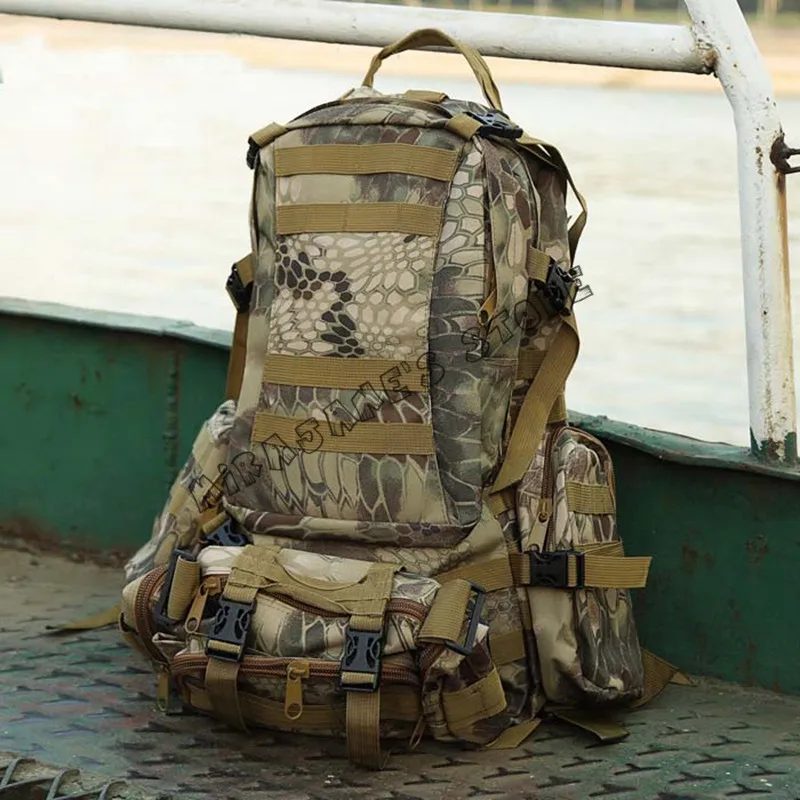 

Women Military Backpack Molle Trekking Bags Kryptek Black/Green/Tan