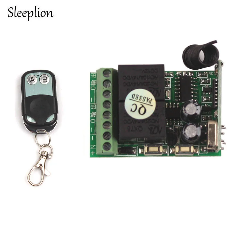 

Sleeplion Mini 12V 2ch Wireless RF Remote Control Relay Switch on off Transmitter+ Receiver