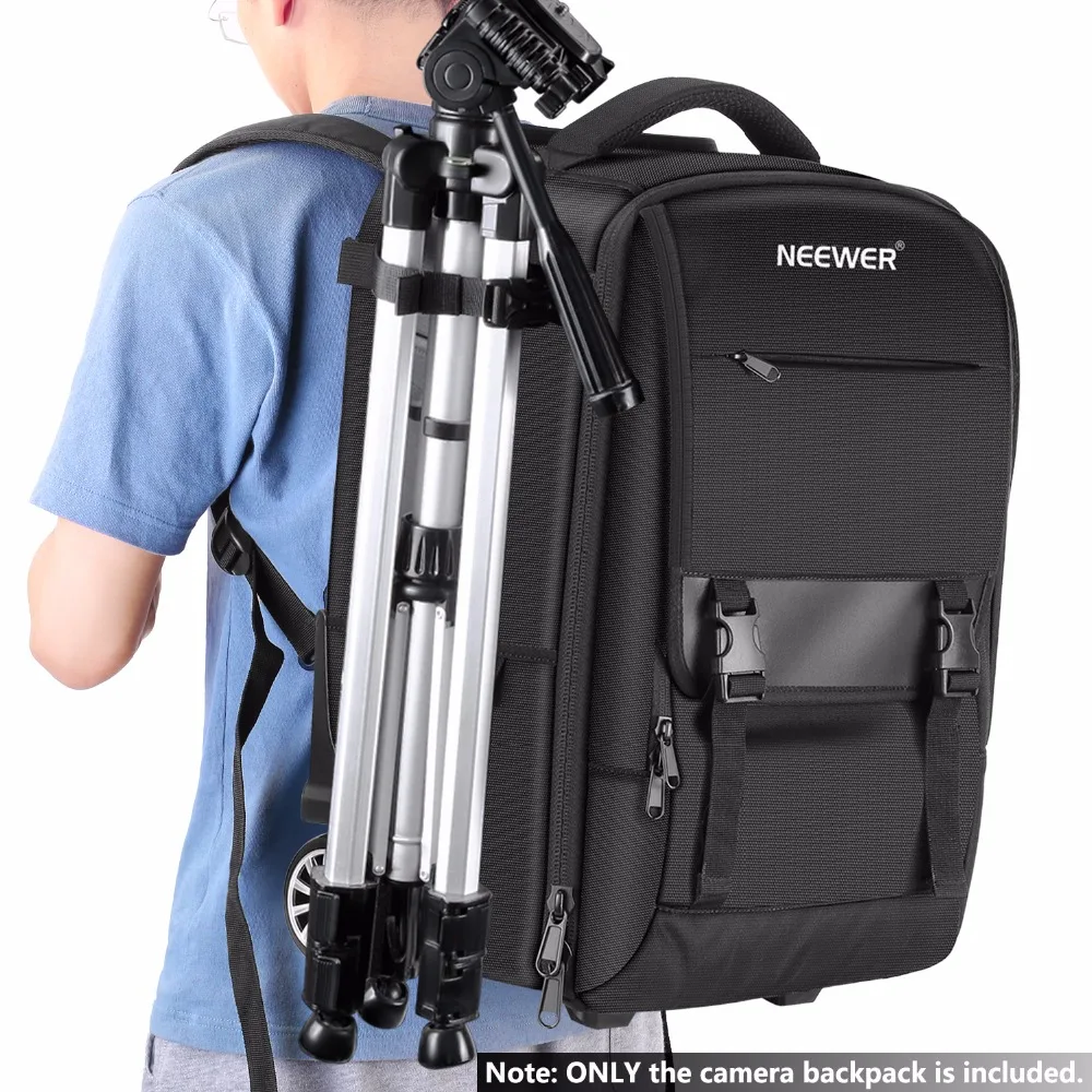 Чехол-тележка Neewer 2-in-1 Rolling camera Backpack(черный/оранжевый