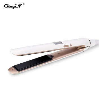 

LCD Digital Fast Heating Straightening Hair Negative Ion Flat Iron Plate Professional Ceramic Anion Hair Straightener Styling
