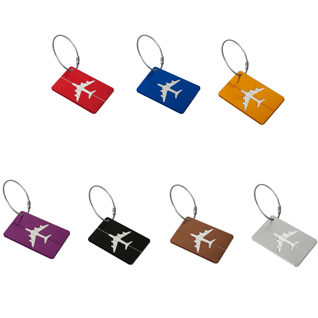 Fashion Metal Travel Luggage Tags Baggage Name Tags Suitcase Address Label Holder Aluminium Alloy Luggage Tag Travel Accessories