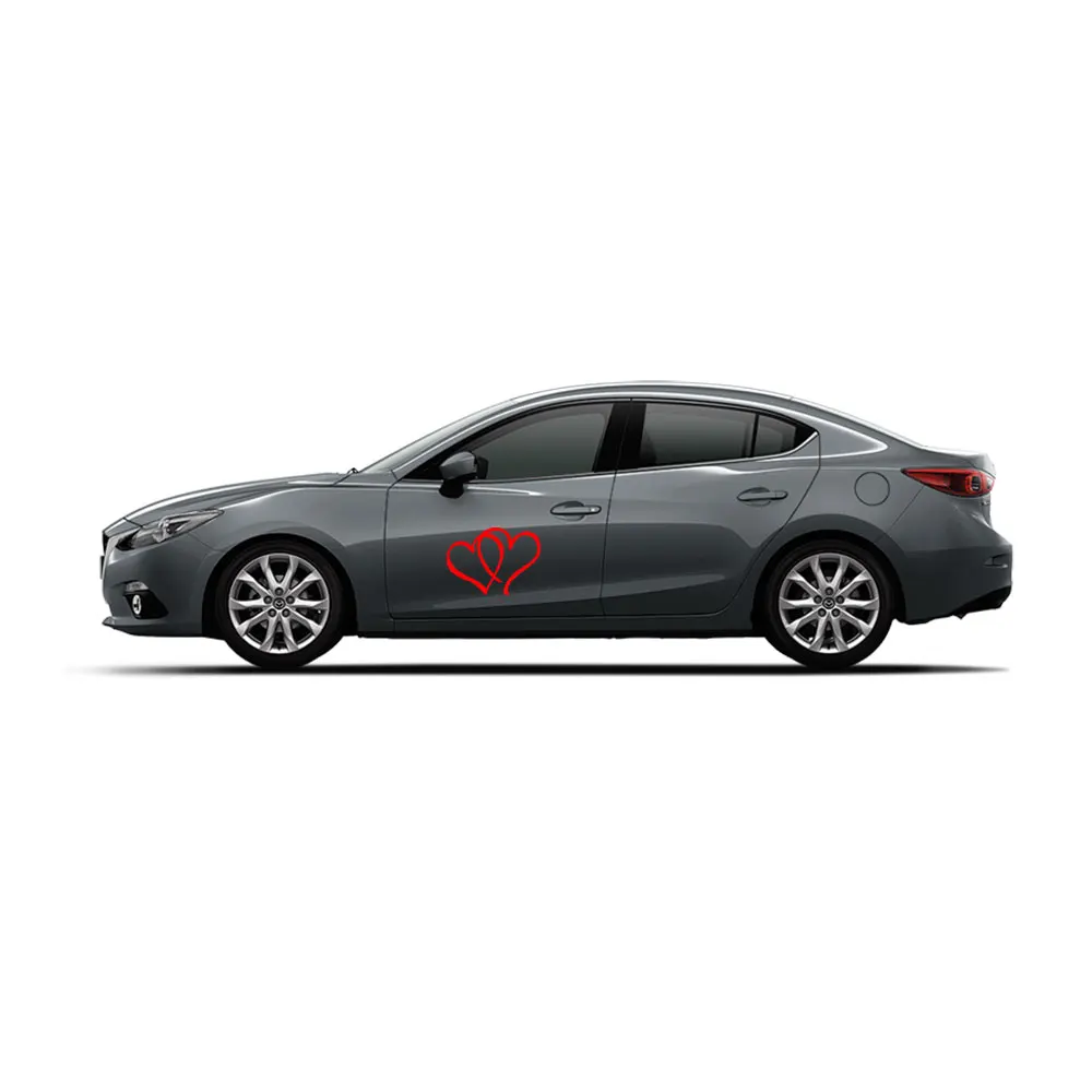 42594 22.8cm15cm Hearts Double Heart Vinyl Bumper Stickers Car Truck Window Tool Boxes Wall Laptop Ipad Notebook Cute Sticker Decal
