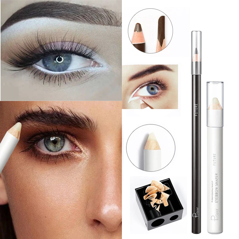 

3pcs/Set Eyebrow Pencil Enhancer White Highlighter Eyes Make Up Long Lasting Natural Shadow Henna 10 Colors 4d Eye Brow Pen