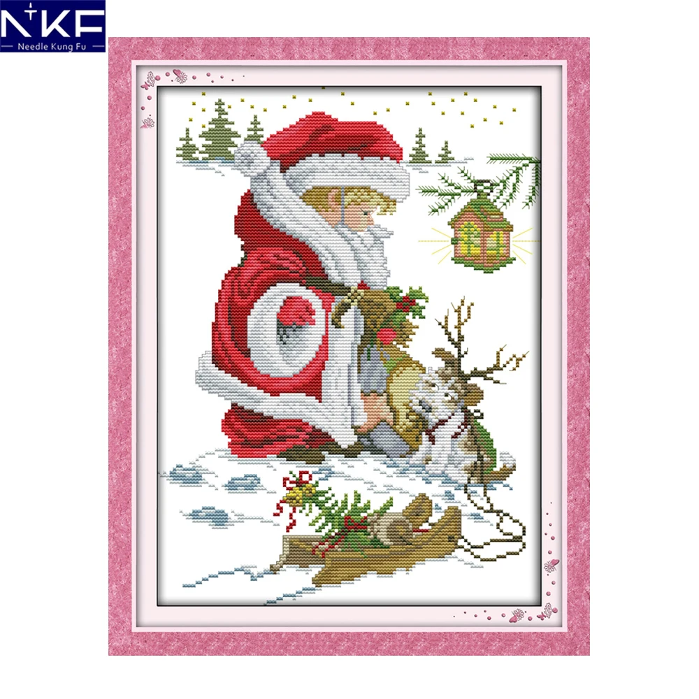 NKF Happy Christmas Counted Cross Stitch Sets DIY Kits ...