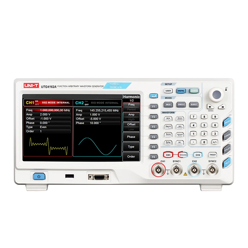 

Original Digital UNI-T UTG4162A Function/Arbitrary Waveform Generator Dual Channels 160MHz 500M/S Signal Generators High Quality