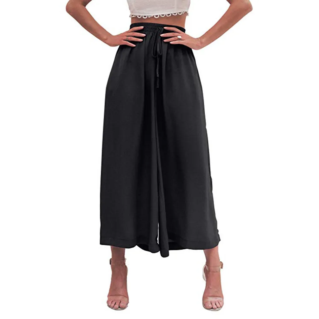 Женские повседневные свободные штаны шаровары boho большие размеры 2019|Брюки |