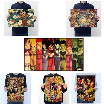 

Dragon ball z Action Figure Poster Anime goku Vintage Retro Kraft Bar Posters Decor Dragon Ball Anime Collection Kid Gift Toy
