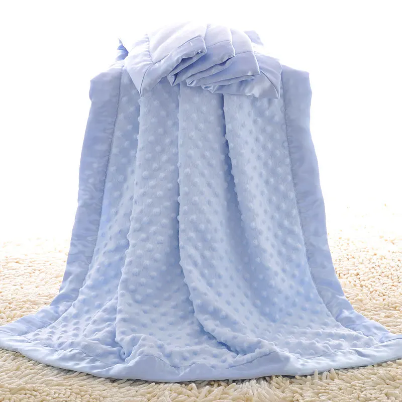 Новый бренд детское одеяло сгущаться двойной Слои синий бросить младенческой Пеленальный конверт накидка для детской коляски для