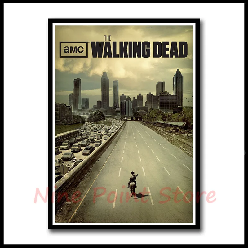 The Walking Dead series White Coated Paper Posters Bar Cafe Home Decor Painting Wall Sticker Frameless