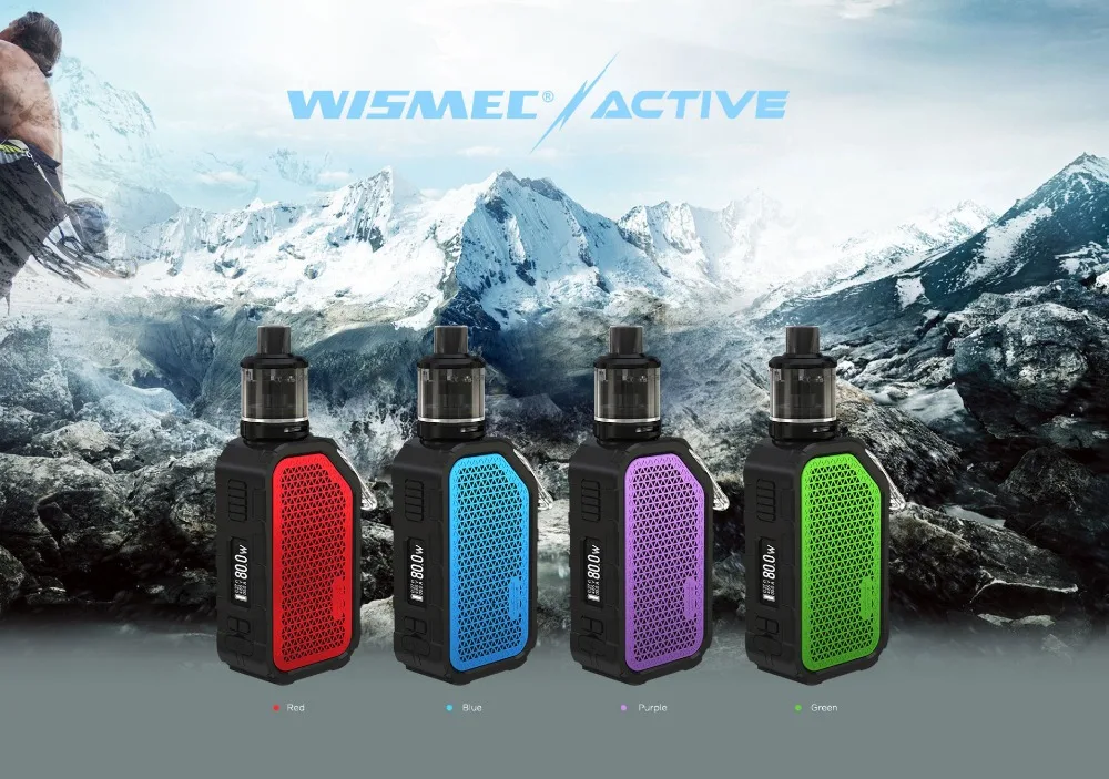 Original WISMEC ACTIVE with Amor NSE Kit 80W Active BOX MOD Vape Bluetooth Speaker Waterproof Electronic Cigarette Vaporizer 01 (10)