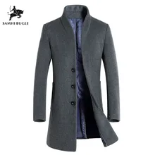Мужские пальто зима пальто из толстой шерсти пальто Для мужчин Hombre Male; Повседневное мода Slim Fit Бизнес Повседневное Для мужчин куртки; куртки и пальто для мальчиков