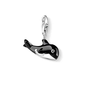 

Silver Killer Whale Charms Pendants Fit Bracelet Necklace Bag, Fashion Grampus Orca Charm Fit DIY Jewelry Making For Women Men