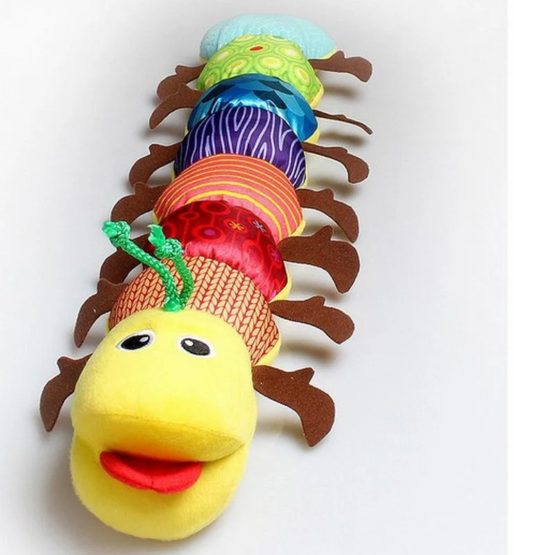 Baby Toys Musical Stuff Caterpillar With Ring Bell Cute Cartoon Animal Plush Doll Early Learning Educational Kids Toys Christmas (8)