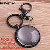  1pcs 20-40mm Round Black Cabochon Settings Metal Keyring Accessories Diy Blank Zinc Alloy Base Trays For Key Chain ► Photo 2/6