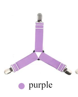 4 шт./партия, регулируемые эластичные для простыни, зажим для матраса, чехол, держатель одеяла, нескользящий Зажим для ремня, домашнее живое одеяло, захват - Цвет: purple