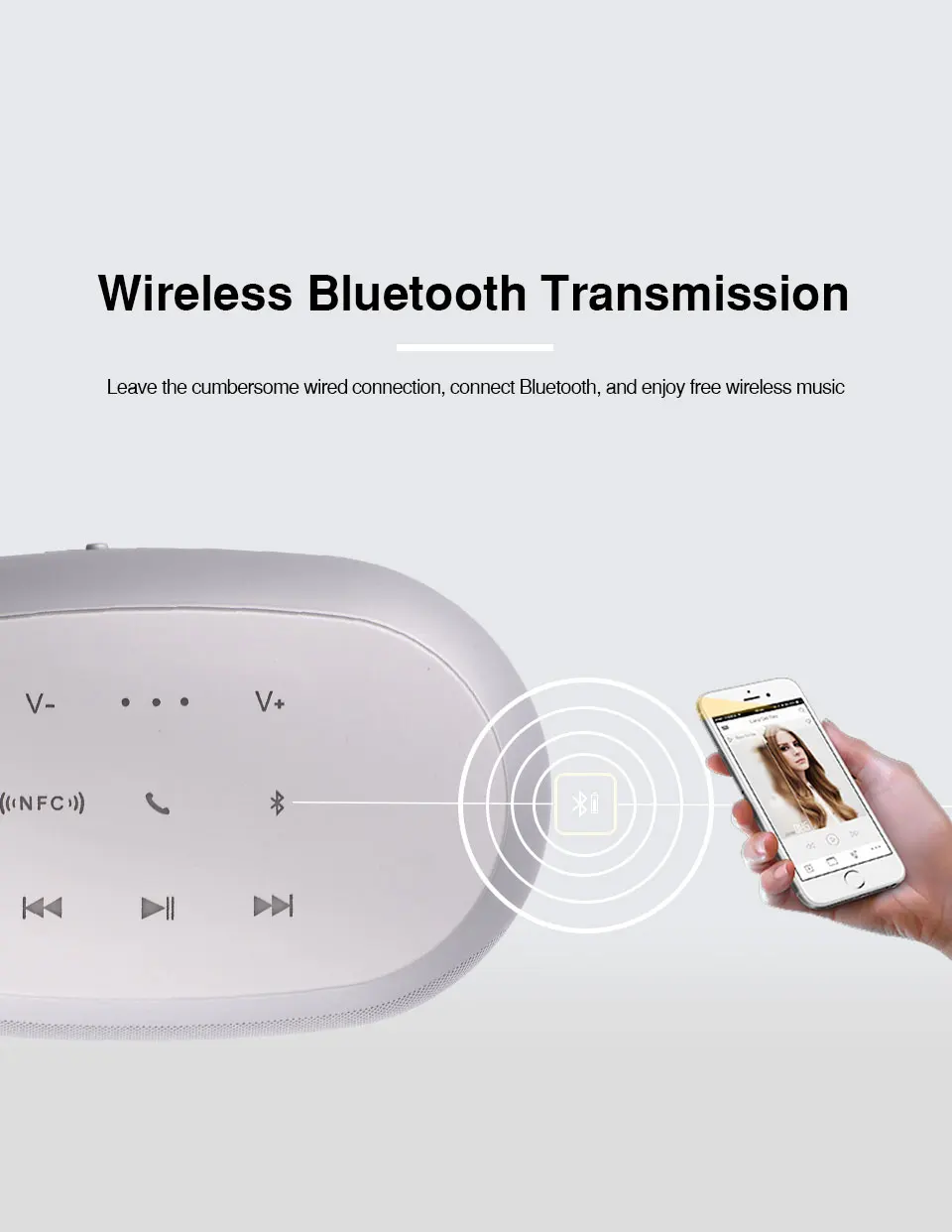 Touch Bluetooth Speaker Wireless Speaker 3D Digital Bass Sound NFC 25m Portable Speaker Support TF Card MIC Hands free For Phone (6)