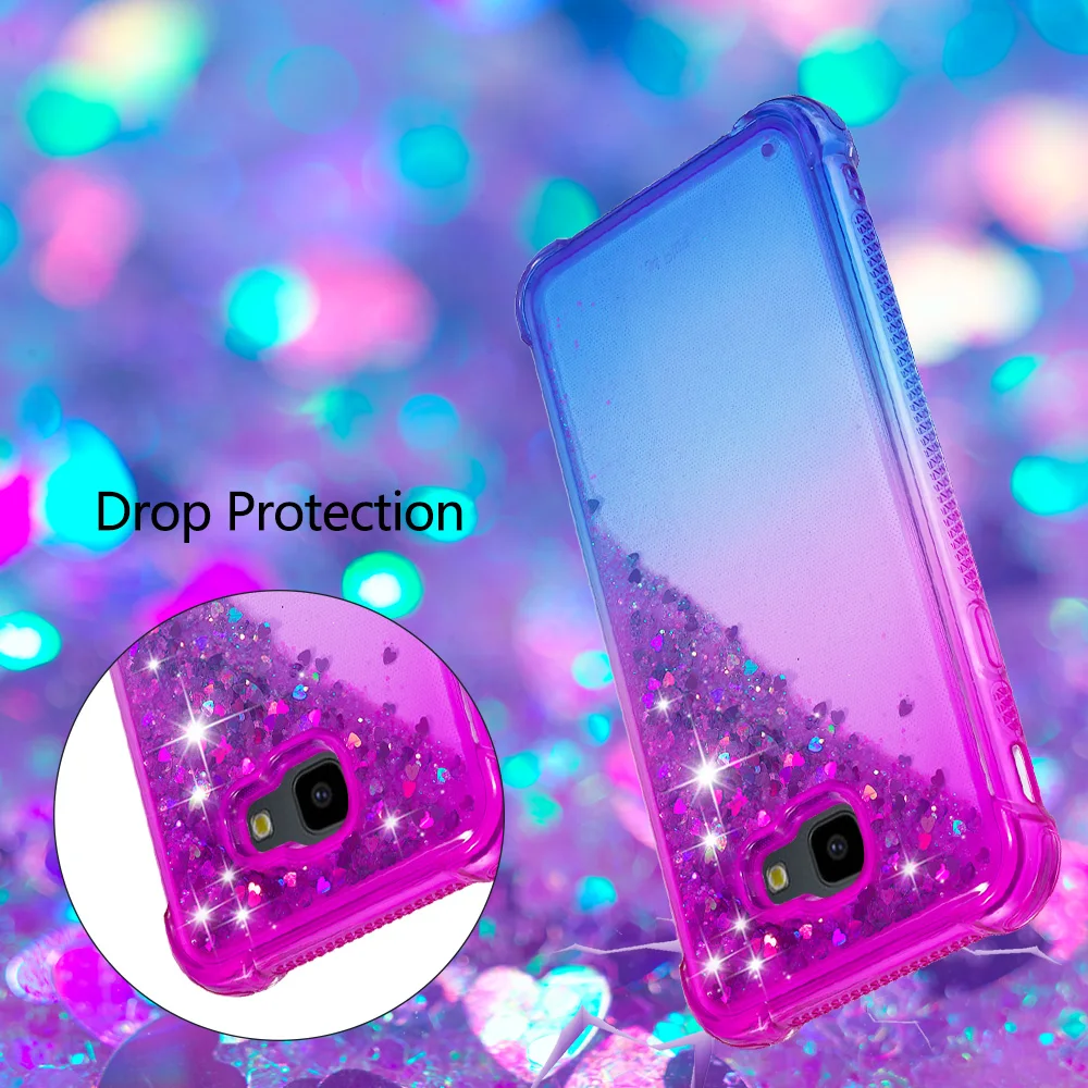 Градиент Блестящий Жидкий чехол для samsung Galaxy J4 плюс J415 J415F SM-J415F Coque для samsung J4 динамический песок крышка