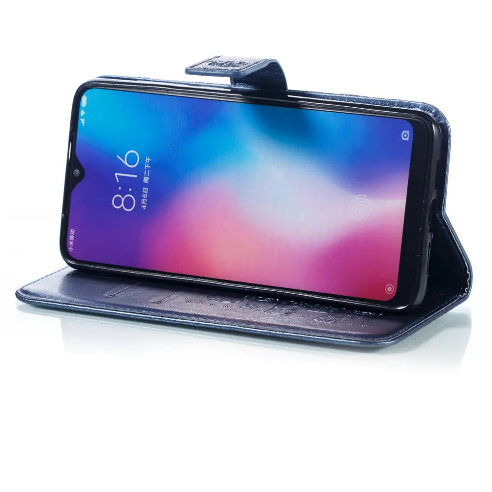 Чехол-книжка mi 9 с тисненым узором для Xiaomi mi 9, модный флип-чехол mi Play, роскошный чехол-книжка из искусственной кожи с отделением для карт и подставкой