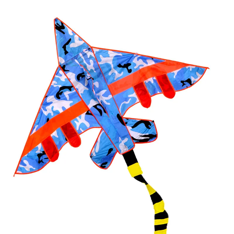 NEW ARRIVE 59 INCH CUTE CAMO AIRPLANE KITE WITH STRING EASY TO FLY