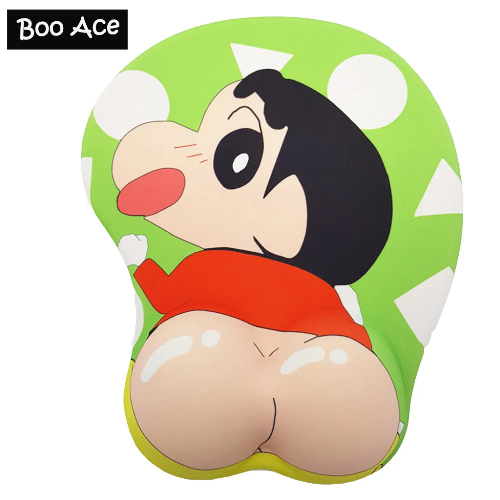 Crayon Shin chan аниме милый 3D Мягкий Нижний коврик для мыши с гелевая Подушка под