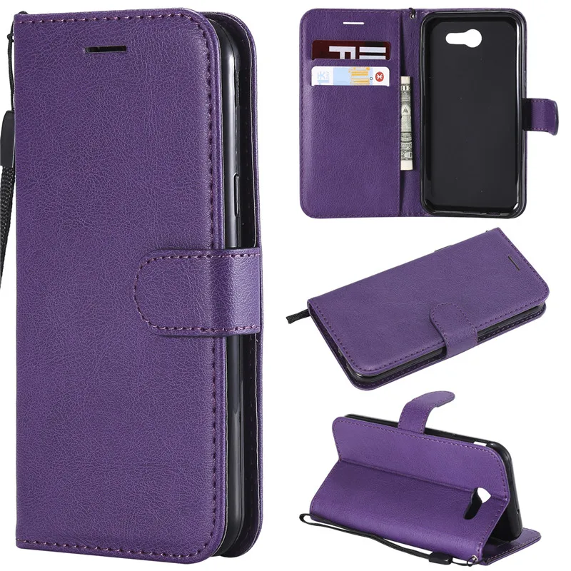 Holster Flip Pure Color Leather Wallet PU Case Cover For Samsung Galaxy J3 J5 J7 2016 2017 J330 J530 J730 J5 J7Prime J510 Case (3)