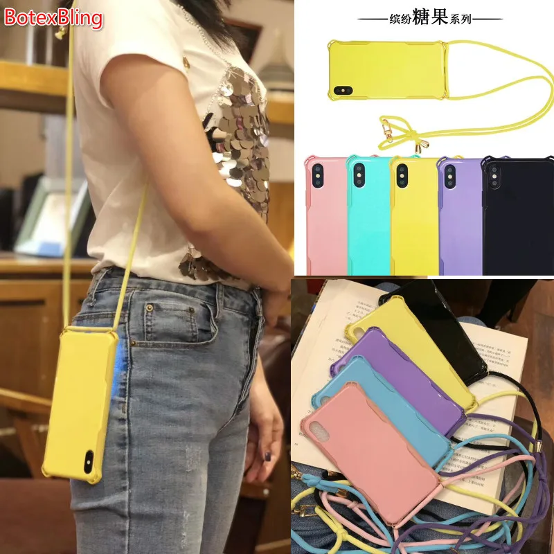 

P30 pro color candy Crossbody chain phone case bag for iphone 11 pro max case 11pro for iphone XS MAX case for iphone X cover XS 6 6S 7 8 plus drop-proof for samsung galaxy s9 s10 plus case