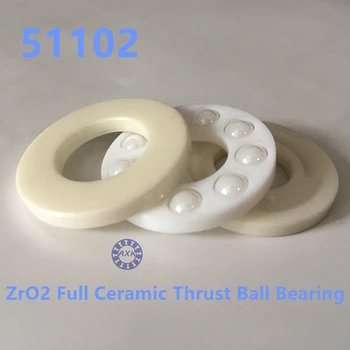 

Free shipping 51102 ZrO2 full ceramic thrust ball bearing 8102 15x28x9mm no magnetic bearing