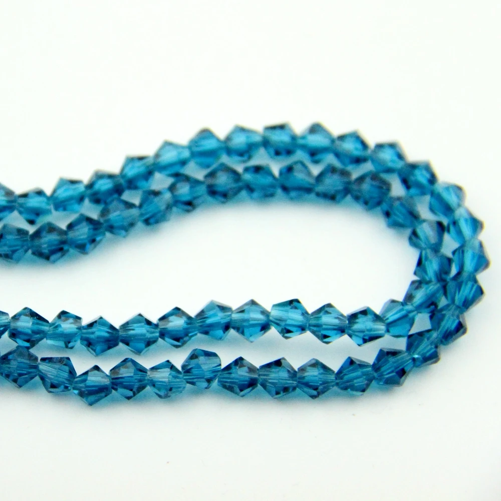 Hot Sale Zircon Blue 4-6mm Crystal Prism Pendant K9 Bicone Beads For Wedding Window Decoration DIY Glass Lighting Part | Украшения и