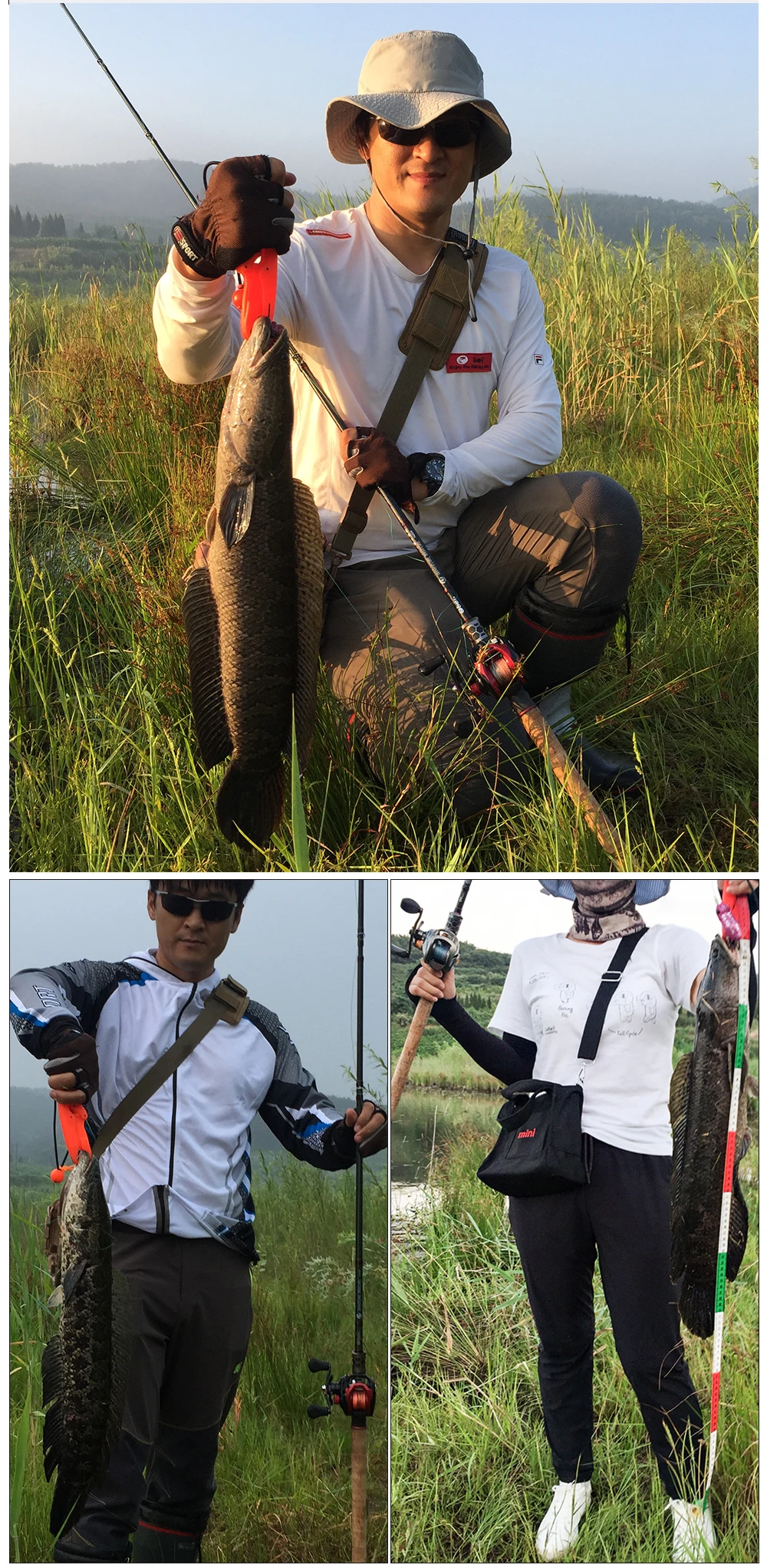 pesca catfish snakehead super duro 2.38m atrair