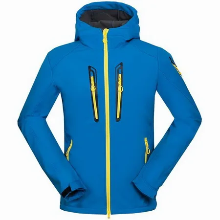 LoClimb Водонепроницаемая флисовая Мужская спортивная куртка зимняя походная куртка для альпинизма уличная ветрозащитная лыжная куртка, AM105 - Цвет: blue