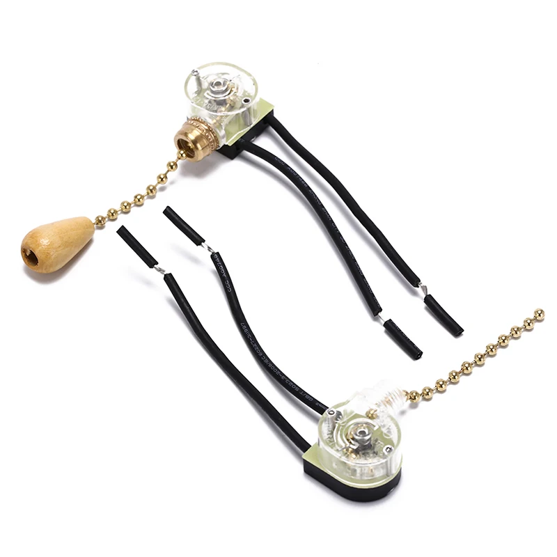 

4pcs/Lot Home Ceiling Fan Lamp Universal Pull Chain Cord Switch Set Replacement Tools Wall Light Pull Switch 125-250V