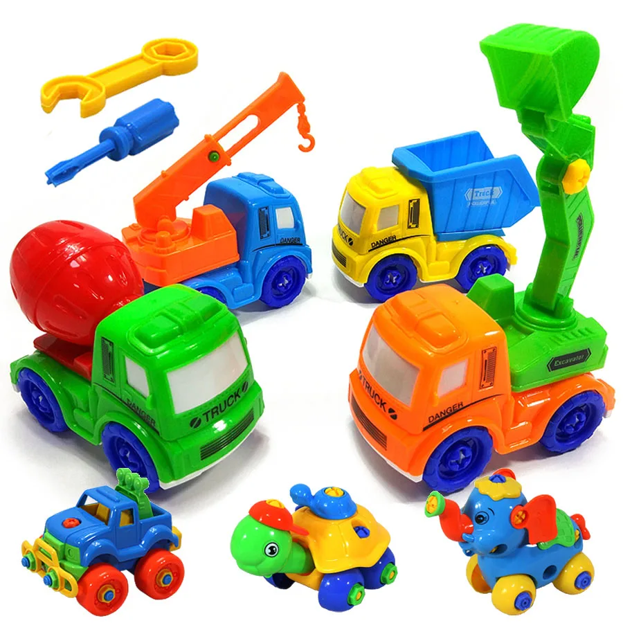 

2Set Random DIY Disassembly Assembly Big Building Blocks Car Model Trucks Airplane Motorcycle Nut Educational Toys for Children
