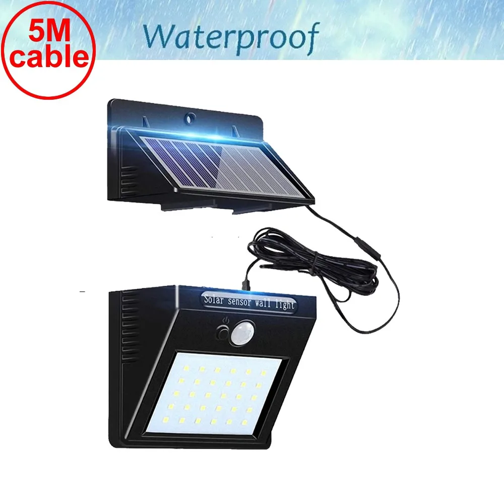 

solar light lamp llampara colgante wall lights lampshade lampy sufitowe plafonnier moderne 30 led stirnlampe deckenle 5M cables