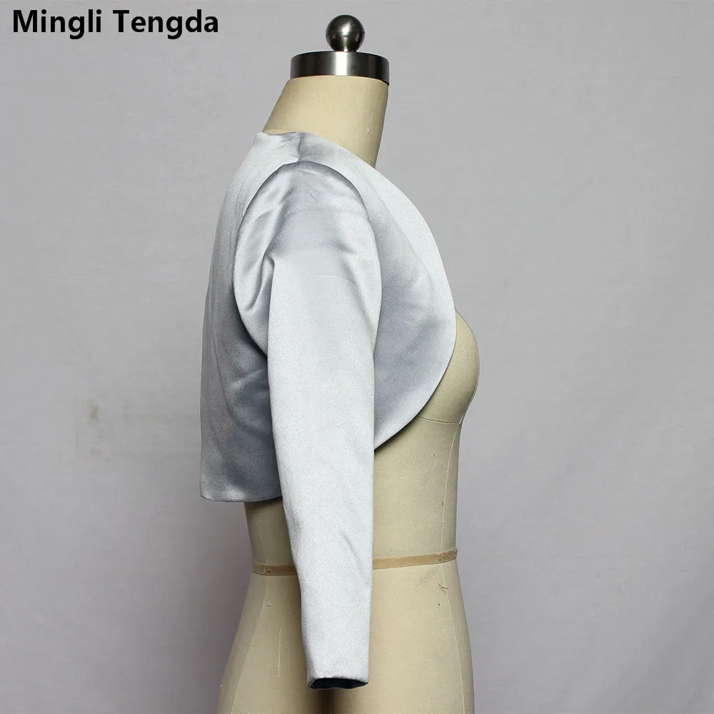 Mingli Tengda 3/4 рукав Свадебная накидка куртка Белый/Серый жакет свадебное пальто Обертывания женское платье Болеро Mariage Новинка