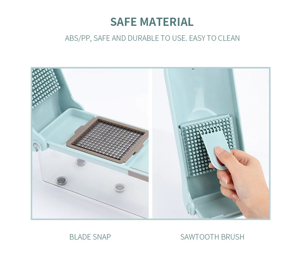 Multifunctional Onion Vegetable Chopper Slicer Dicer Cutter with 3 Blades