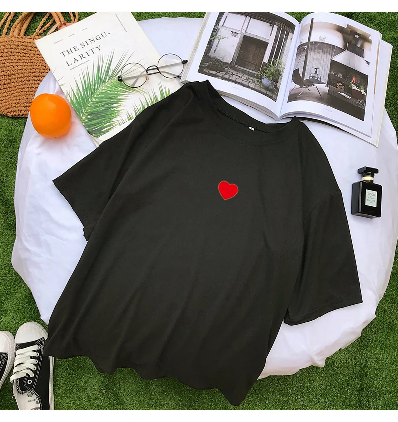 Harajuku T Shirts Women Summer Kawaii Love Herat Print Tee Shirt Femme Streetwear Casual Short Sleeve Korean Tops Camiseta Mujer (8)