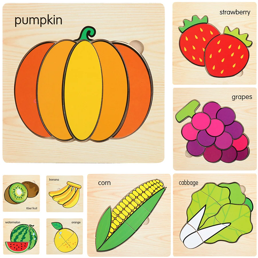 Cartoon-Fruits-Vegetables-3D-Wooden-Toys-For-Kids-Educational-Intelligence-Kids-Early-Educational-3D-Wooden-Puzzle