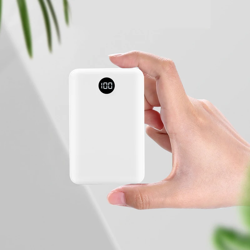 Мини Портативный Power Bank 10000 мАч быстрой зарядки с 2 портами (стандарт LED Внешнее
