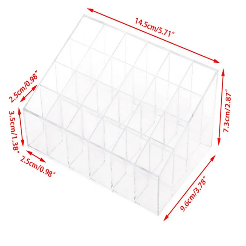 24 Grid Ring Necklace Bracelet Earrings Acrylic Jewelry Organizer Storage Box Holder Jewelry Accessories Packaging Display