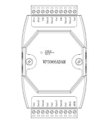 8-канальный сетевой видеорегистратор входного сигнала датчика температуры DS18B20 модуль RS485 MODBUS RTU WP3066ADAM