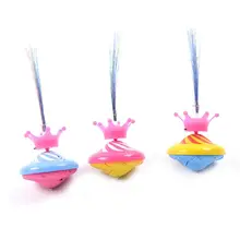 New Style Novelty Light Fiber Spinning Top Laser Music Luminous Music Gyro Light Up Kid Toy spinning top gyro toy set color assorted