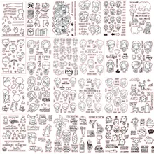 

Small Animals Girls Boys Transparent Clear Stamps for DIY Scrapbooking Photo Album Paper Cards Making Decorative Crafts 4*6 inch