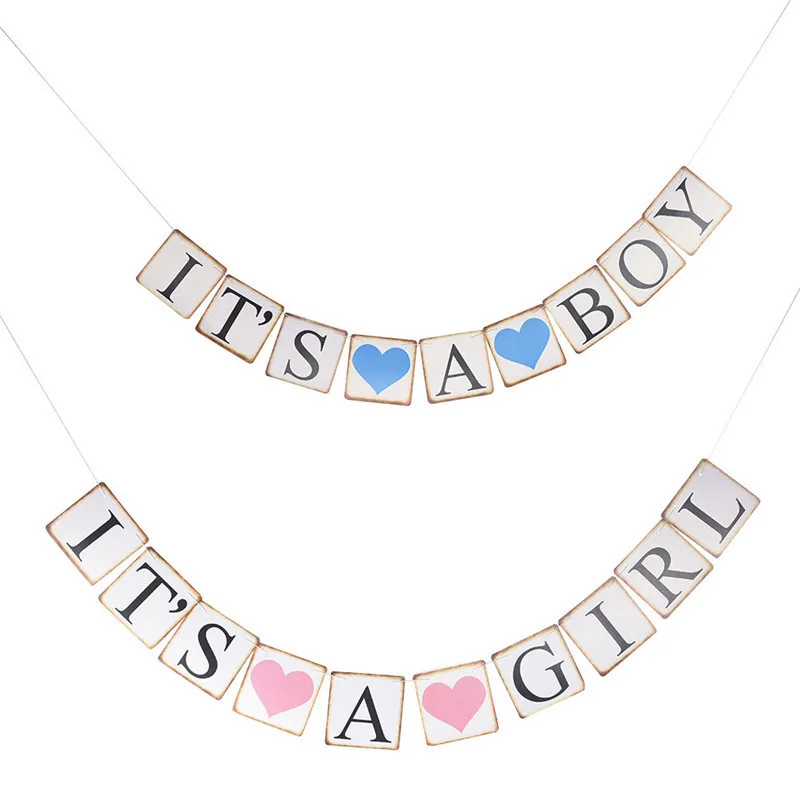 retro its a boy its a girl banner newborn party decorative its a girl banners