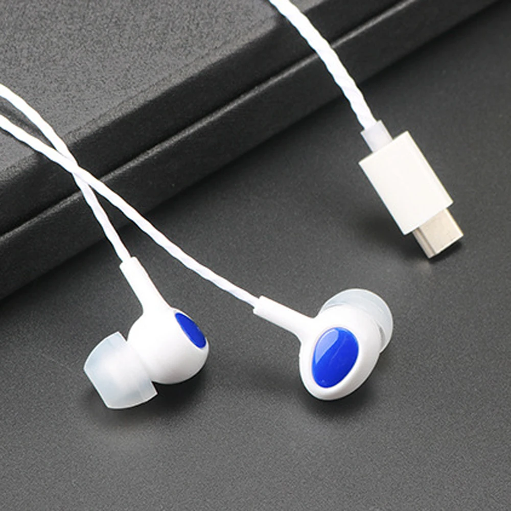 

Type C jack interface music headset intellect line cotrol wired earphone with microphone for iphone for 6s