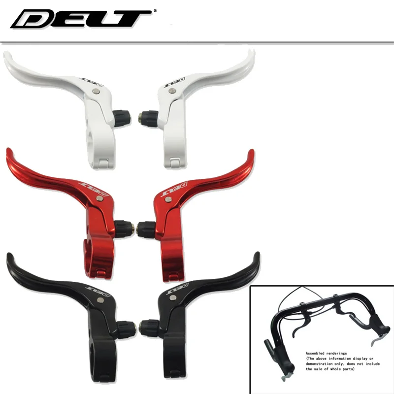 

3 colors Lightweight Fixed gear Road bike cycling bicycle brake lever Side pull brake 22.2MM CNC alloy Folding red wtite black