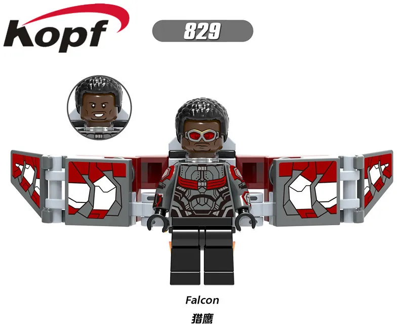 

Single Sale Super Heroes Falcon MK50 Mark Iron Man Doctor Strange Bricks Collection Building Blocks Children Gift Toys XH 829