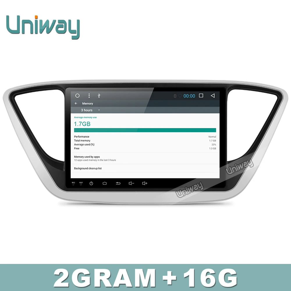 uniway2G+16G 2 din android car dvd for the new hyundai verna solaris accent 2016 2017 car radio multimedia player gps