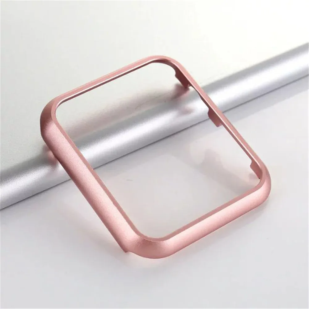 Hard Aluminum Alloy Metal Cover For Apple Watch Case 44mm 40mm 42mm 38mm iWatch Series 4 3 2 1 Plating Protective Shell Band